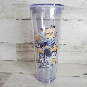 Starbucks 24 oz. Plastic Walt Disney World 50th Anniversary Tumbler Cup NO Straw